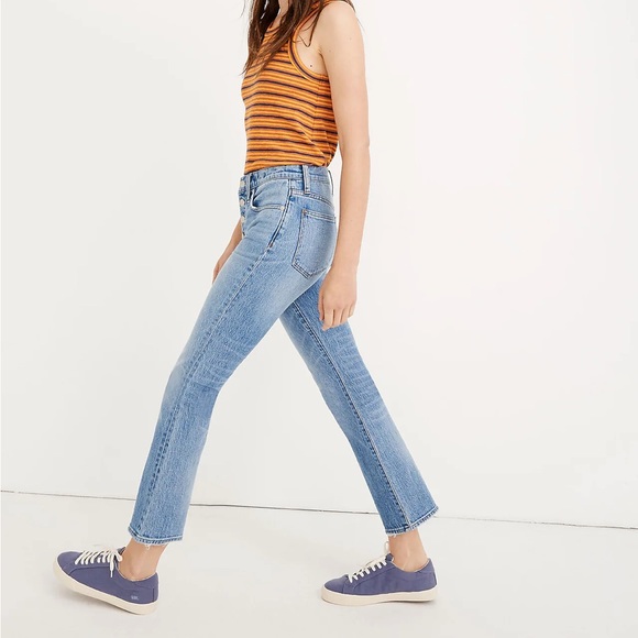 Madewell Cali Demi Boot Dory Wash Jeans - Picture 3 of 7